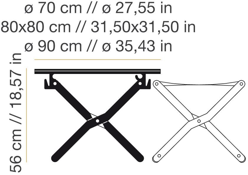 DVELAS Квадратный складной журнальный столик Dinghy sun-id-1392448 - Вид №4
