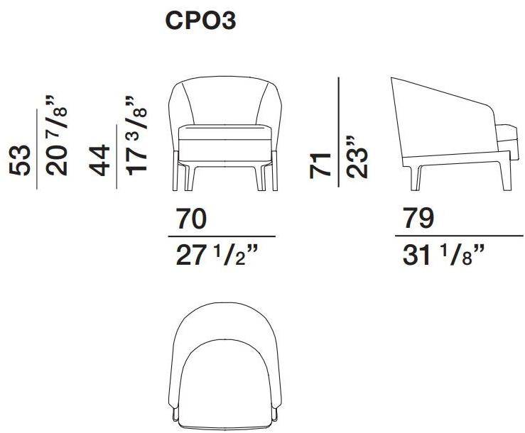 Molteni & C. Кресло из ткани с подлокотниками Chelsea sun-id-1451430 - Вид №8