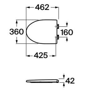 Мягкое пластиковое сиденье для унитаза Roca AMERICA 801492..4 ARCH-00034764 - Вид №2