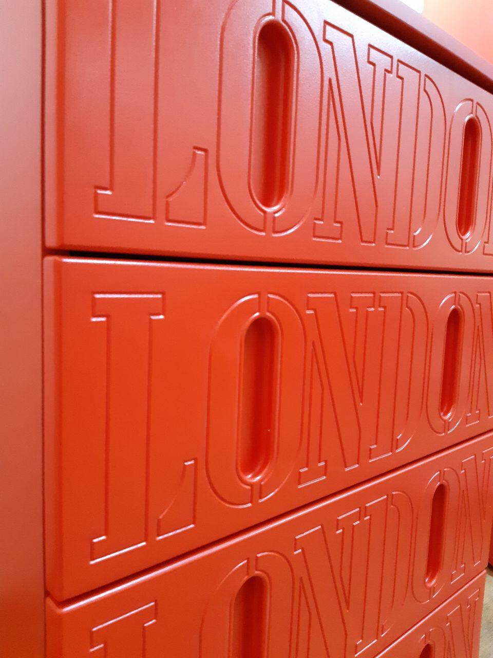 Комод детский высокий с 5 ящиками "Лондон" МАНДАРИН ЛОНДОН 178735 Красный Santreyd  - Вид №8