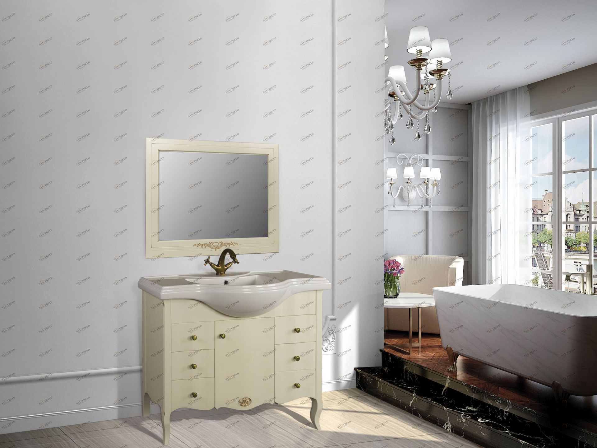 Тумба PERLA 105 арт. TS7105-СК Ивори Tessoro TS7105CK