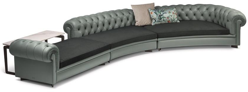 Poltrona Frau Модульный кожаный диван с тафтингом La collezione - divani e poltrone sun-id-1423378 - Вид №1