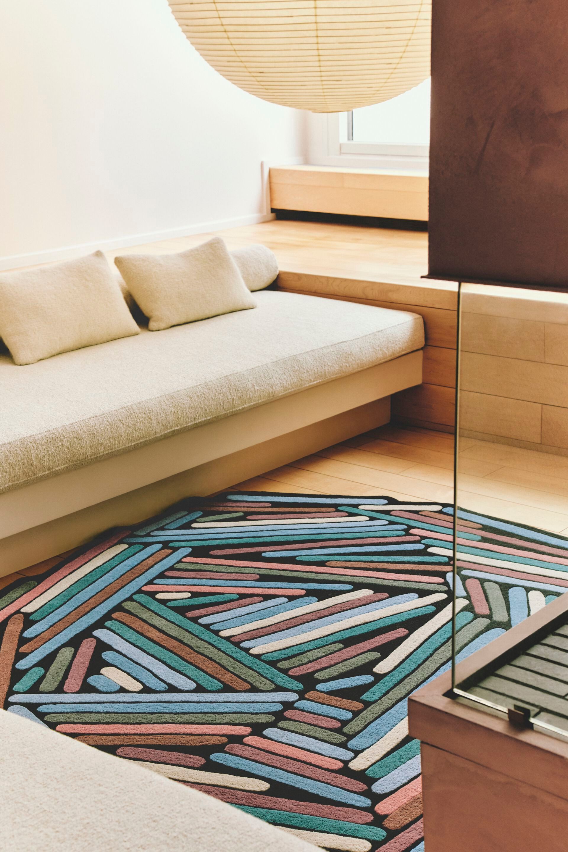 Шерстяной ковер с геометрическим рисунком Toulemonde Bochart BRINDILLE HIVER ARCH-00082005 - Вид №6