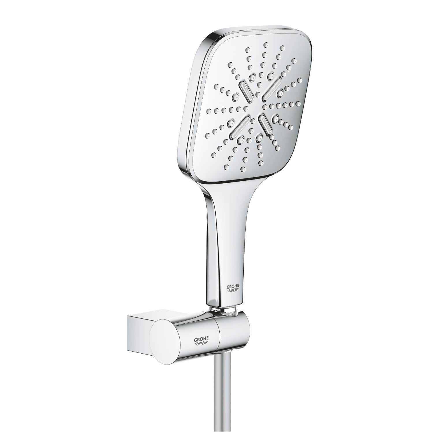 Душевой гарнитур GROHE Rainshower SmartActive 130 Cube, 3 вида струй, хром (26588000)