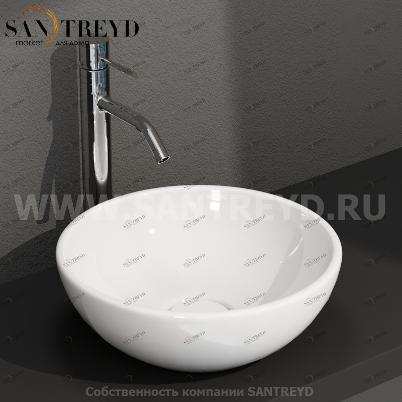 LAT41BI Накладная раковина на столешницу  круглая Ceramica Globo 