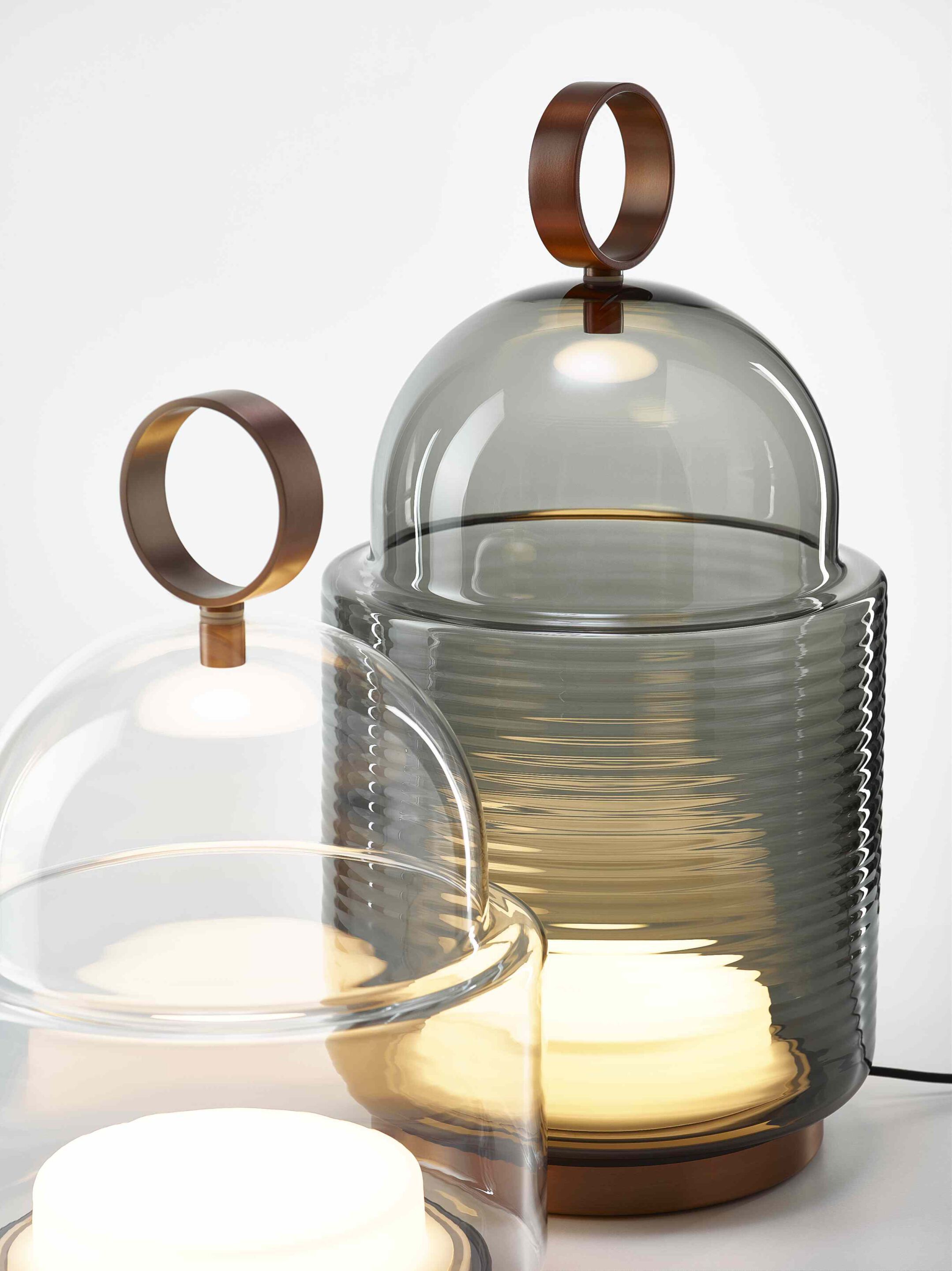 Напольная лампа из дутого стекла BROKIS купол ARCH-00011428 - Вид №2