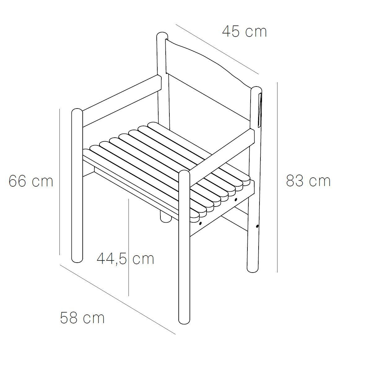 Садовый стул с подлокотниками calma Brava ARCH-00138294 - Вид №5