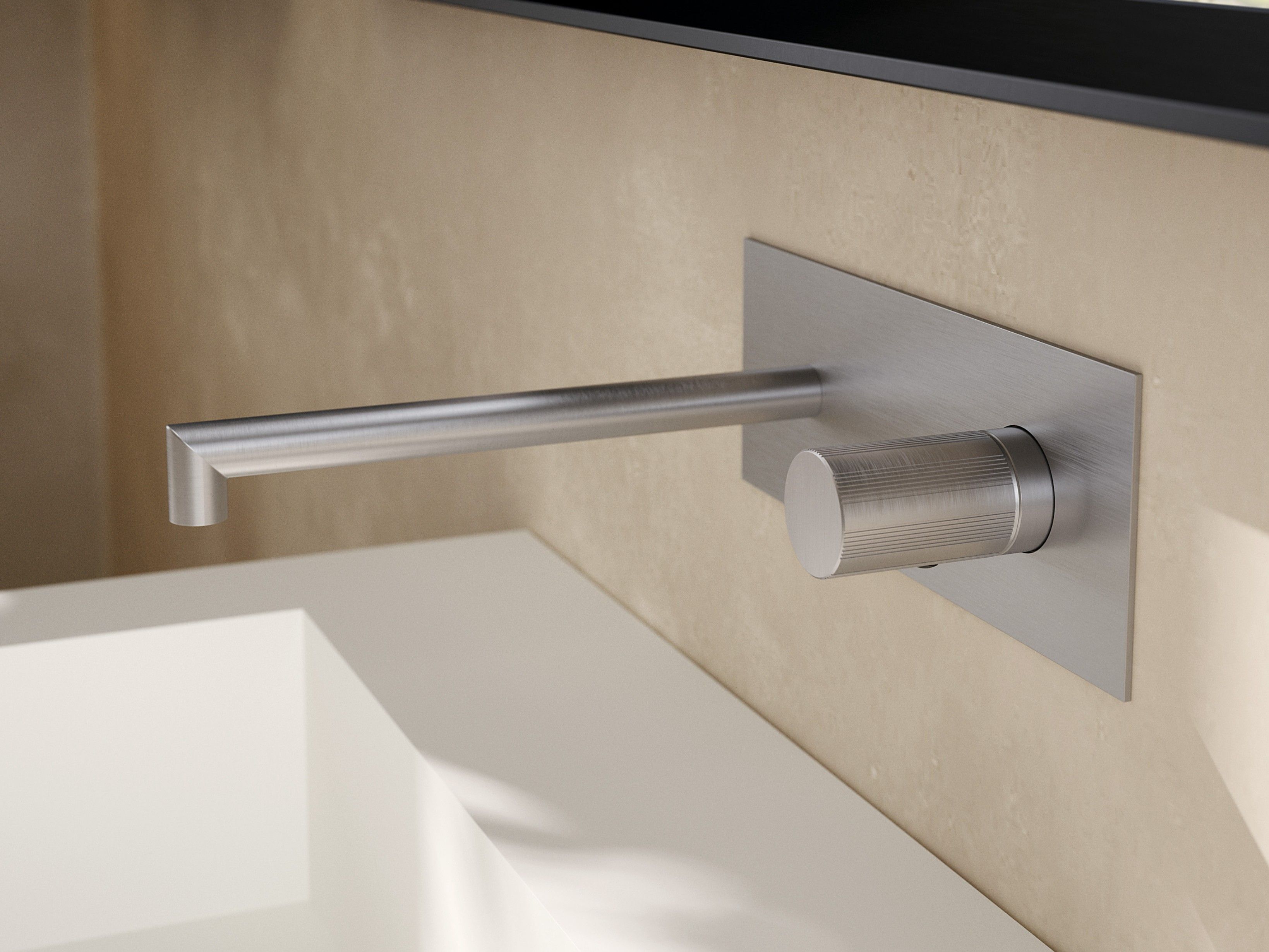 Смеситель для раковины из нержавеющей стали с пластиной Rubinetterie Treemme 28 мм ARCH-00141590 - Вид №1