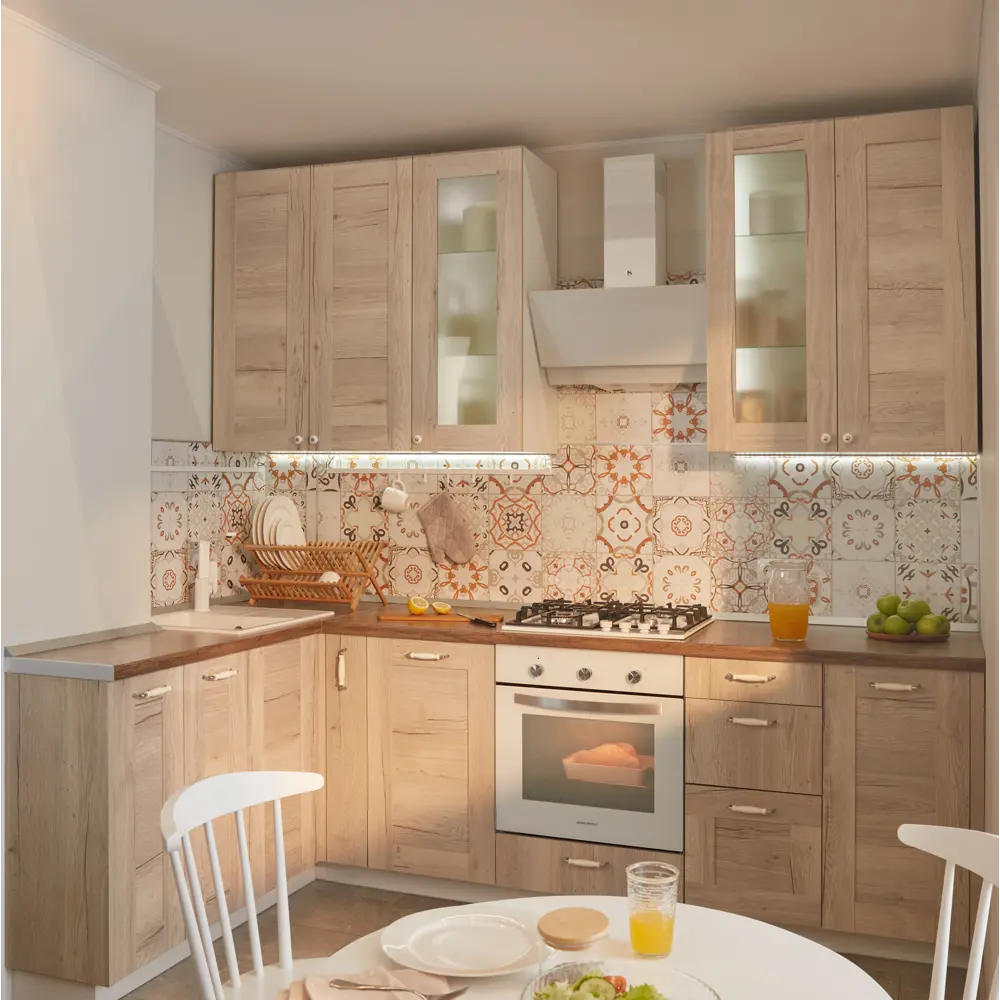 Фасад Delinia ID со стеклом «Касли» 39.7×102.1 см в стиле светлое дерево 86881062 STLM-0870504 - Вид №3