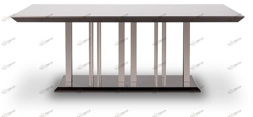 Stylish Club Лакированный обеденный стол из нержавеющей стали и дерева Empire Scf.e11