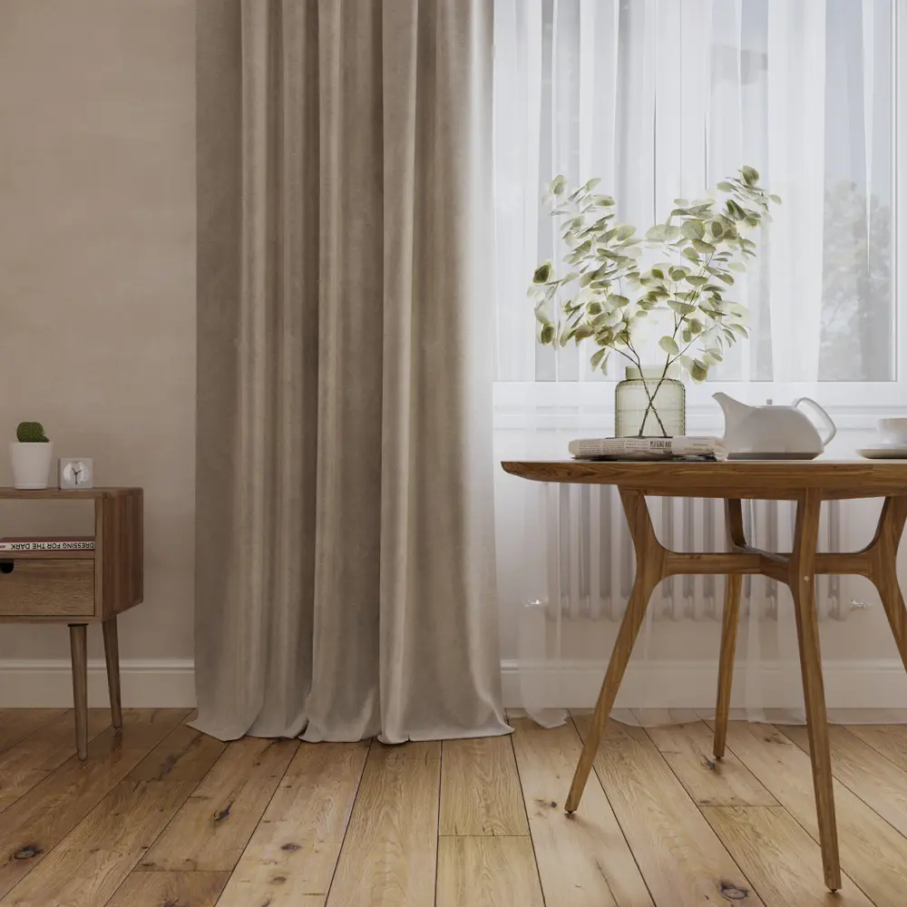 Штора на ленте California 200x280 см цвет коричневый MIAMOZA STLM-2051792