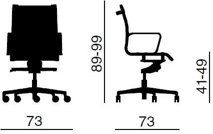 Quadrifoglio Стул для руководителя с низкой спинкой Dekora sun-id-1498056 - Вид №2