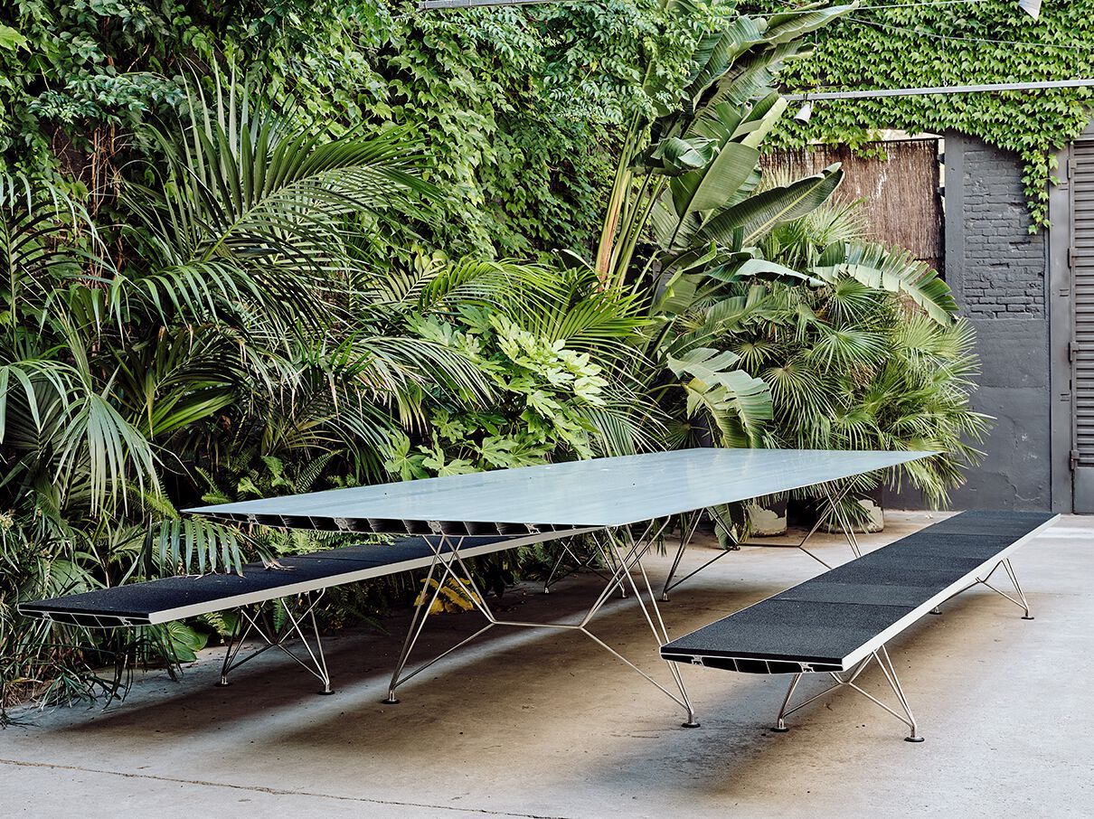 Прямоугольный обеденный стол из алюминия и нержавеющей стали BD Barcelona Aluminium ARCH-00104938 - Вид №4