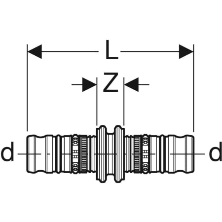 611.505.00.5 Муфта Geberit Mepla Geberit  - Вид №2