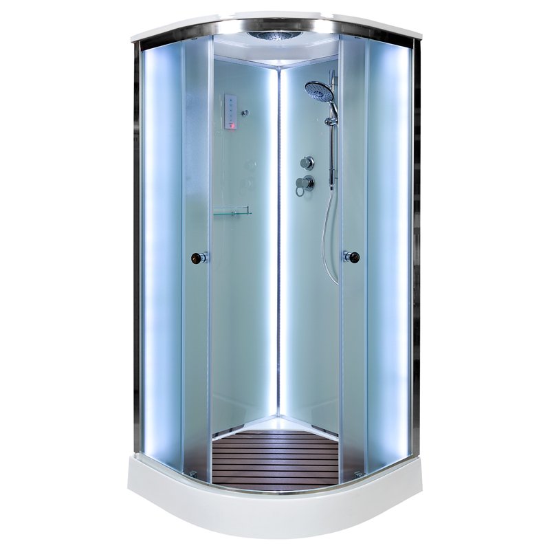 ЕМ1512 R с гидромассажем (гм.) Душевая кабина DETO Серия EM D08S LED - Вид №21