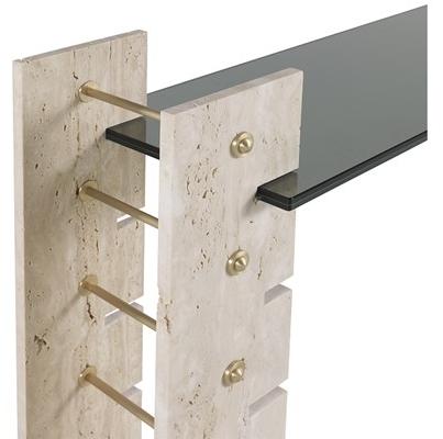 Gianfranco Ferré Home Прямоугольная консоль из травертина и стекла Fitzroy sun-id-1493231 - Вид №2