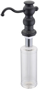 Встраиваемый дозатор ZorG Inox ZR-25 ЧЕРНЫЙМЕТАЛЛ для жидкого мыла, черный металлик