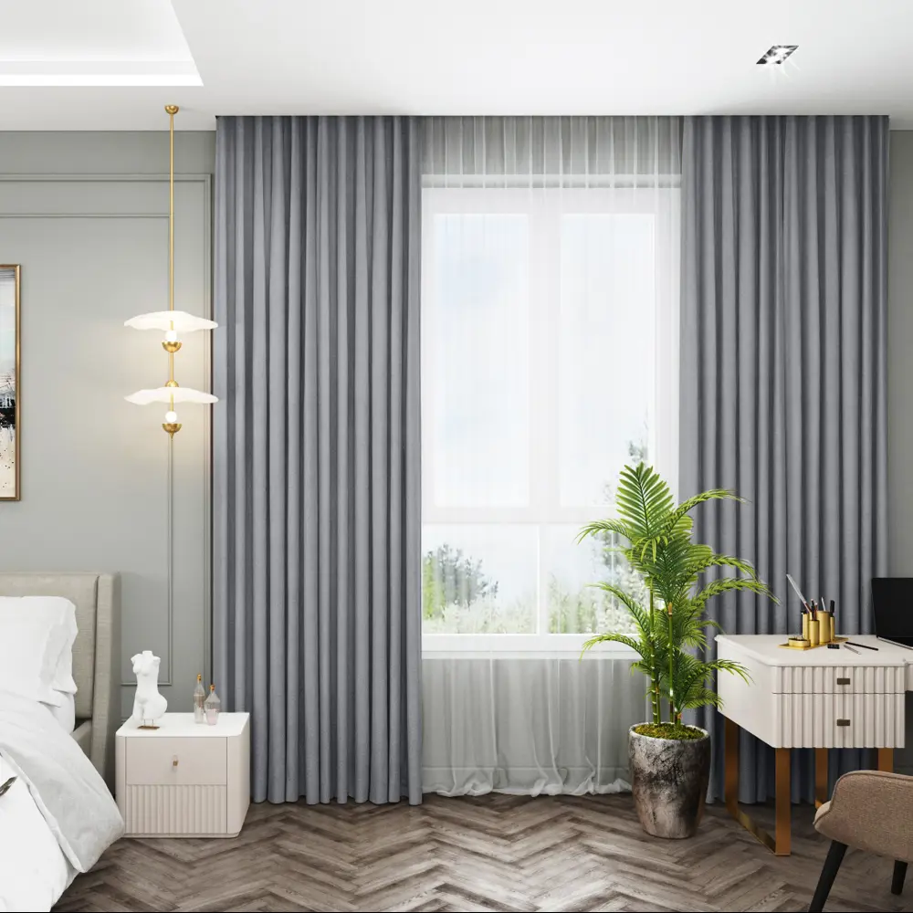 СТОЛИЦА ТЕКСТИЛЯ - Штора на ленте серый бархат 140x270 см для гостиной и спальни 89376359 STLM-1574886 - Вид №9