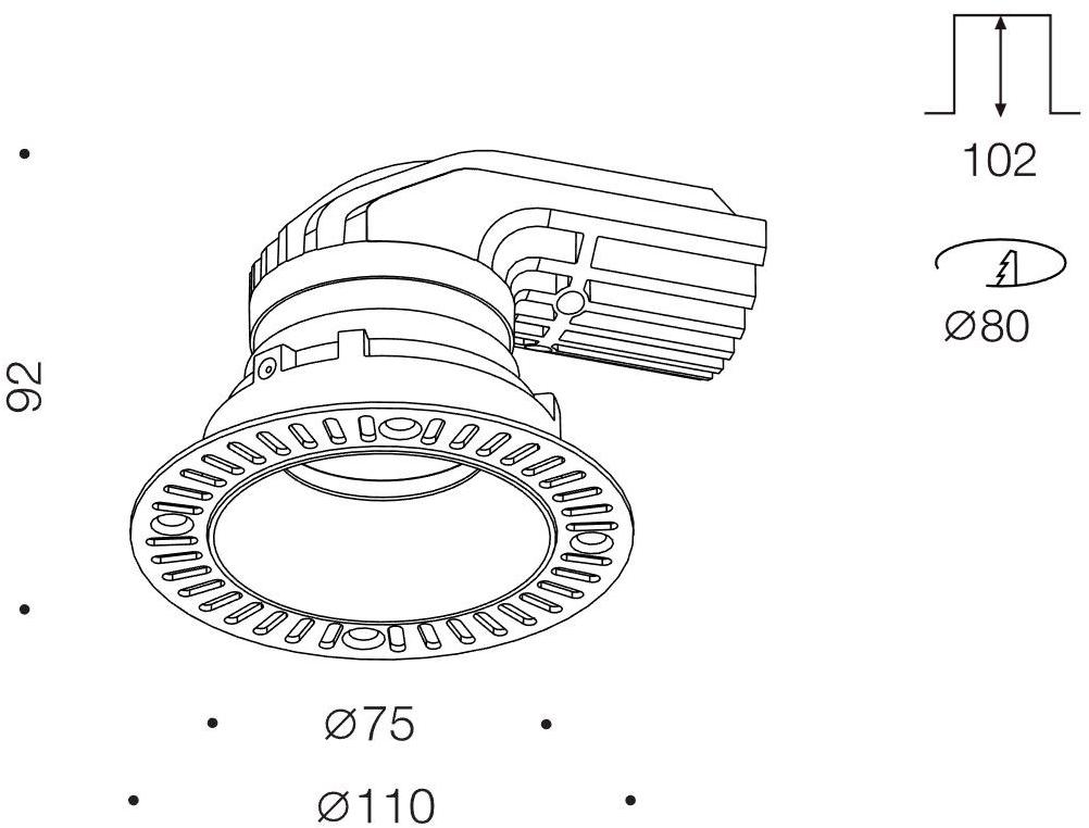 Centrsvet Встраиваемый светодиодный точечный светильник с диммером Point sun-id-1433301 - Вид №10