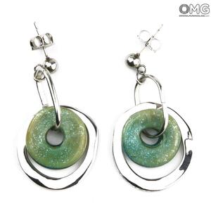 3819 ORIGINALMURANOGLASS Серьги Нинфея - Коллекция Antica Murrina - муранское стекло OMG 5 см