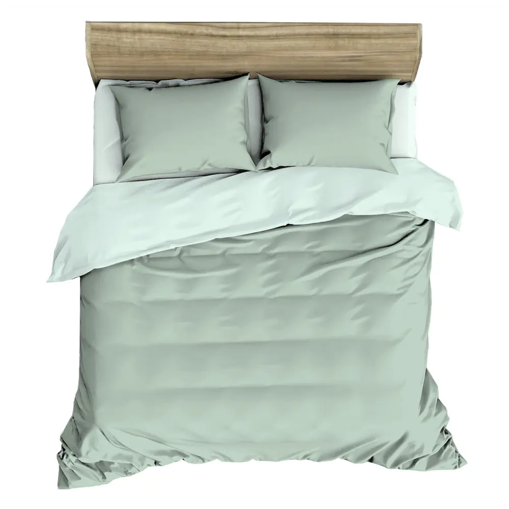 Комплект постельного белья НТК полутораспальный в нежном зеленом цвете 89404972 STLM-1564656 - Вид №1