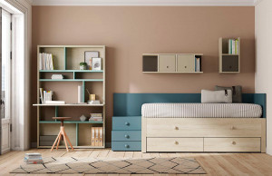 103544 Детская спальня с двухспальной кроватью La Grama Kubox