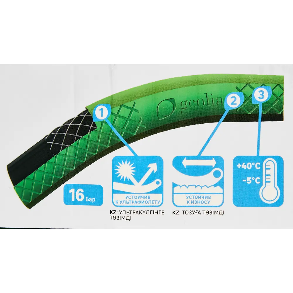 Поливочный шланг GEOLIA Standart 25 мм 10 метров 88492356 STLM-1418282 - Вид №3