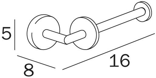 INDA® Держатель туалетной бумаги из хромированной латуни Forum A36250 - Вид №1