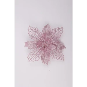 Елочная игрушка Цветок рождественский KREAFORTA 15x15 см розовый