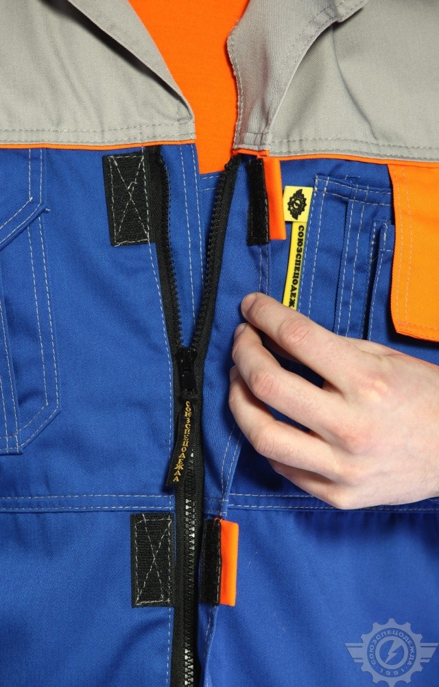 65260 Костюм "Профессионал-2" василек-светло-серый  Летняя спецодежда  размер 64-66/194-200  - Вид №14