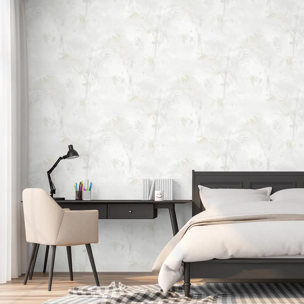 Обои флизелиновые Ateliero Bamboo белые 1.06 м At281381 STLM-2182435 - Вид №2