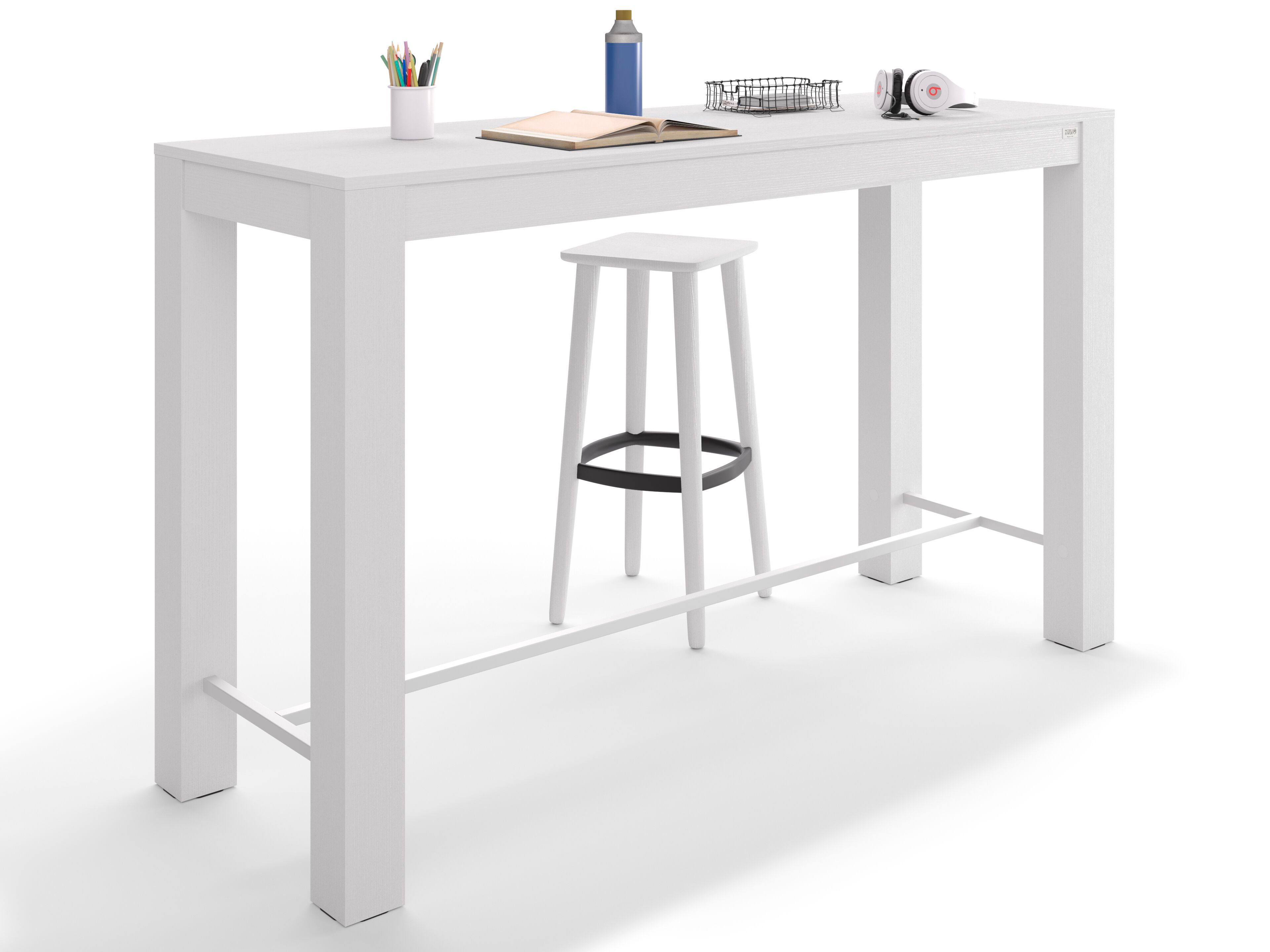 Высокий прямоугольный стол из белого ясеня Mobili Fiver Rachele ARCH-00120571 - Вид №1