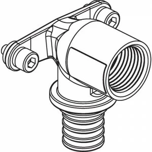 Водорозетка надвижная В удлиненная латунная REHAU 16х1/2" с креплением