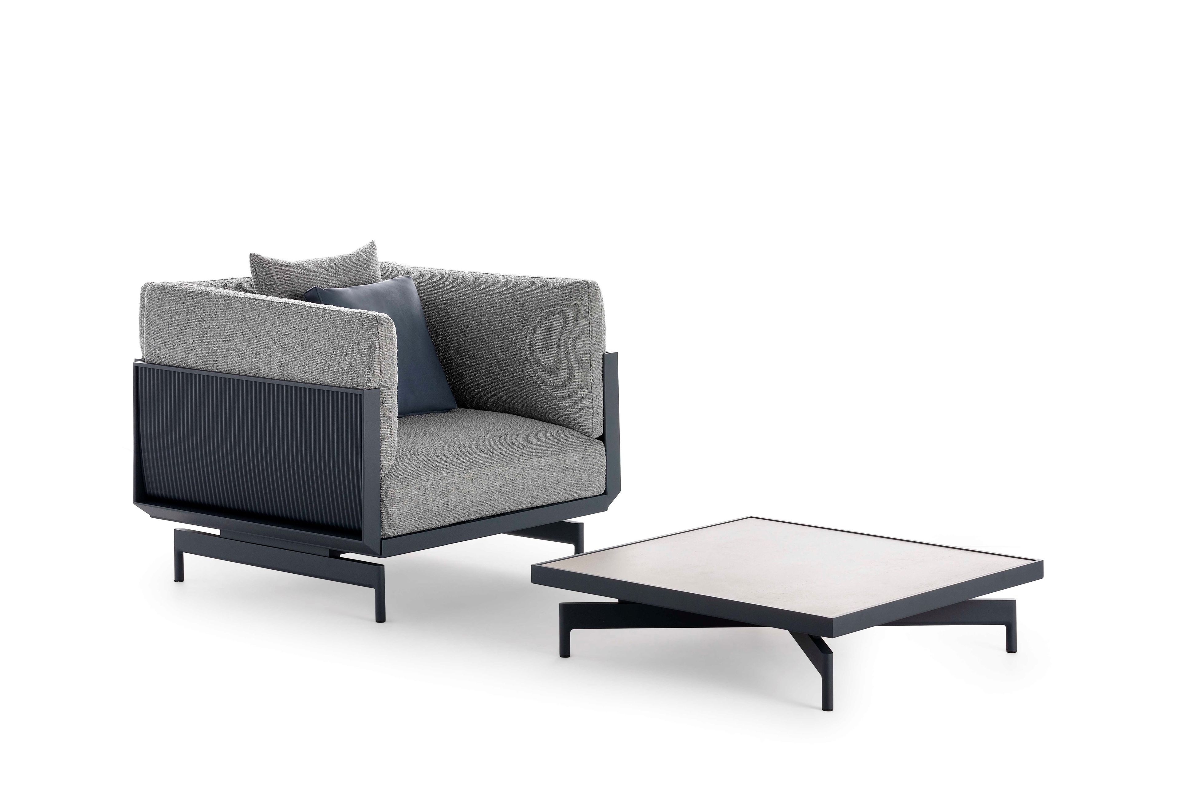 Садовый стул из ткани и алюминия с термокрытием GANDIABLASCO Onde ARCH-00136154 - Вид №13