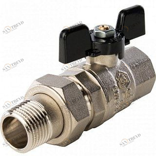 Кран шаровый STOUT ВН 1/2" с американкой бабочка SVB0007000015