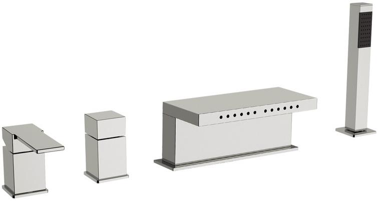 Remer Rubinetterie Комплект для ванны с ручным душем на 4 отверстия Qubika Q06 - Вид №1