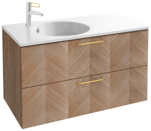 EB2524-R8-N18 Тумба под столешницу 100 см, 2 ящика, золотая ручка JACOB DELAFON ODÉON RIVE GAUCHE