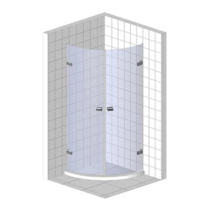 Душевые двери в нишу 130x200 GK-862R стекло прозрачное 6 мм GUTEWETTER TREND DOOR