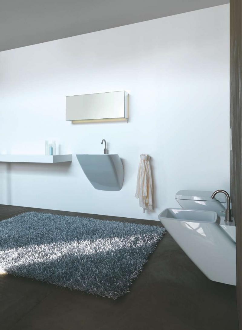 8084 Подвесная раковина настенная овальная   белая Santreyd  - Вид №2