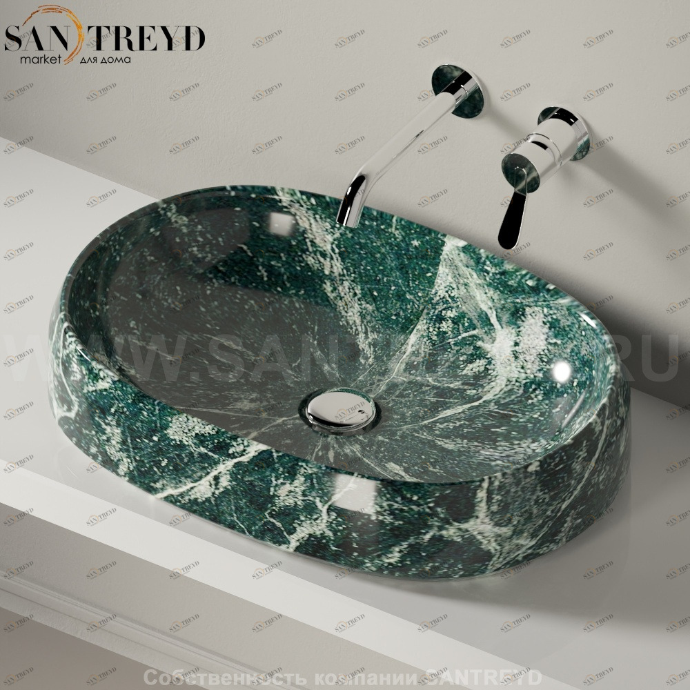 ACER1074VP Накладная раковина на столешницу  овальная Agape Lariana