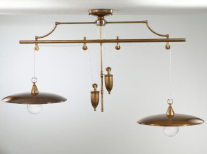 Регулируемая латунная светодиодная потолочная лампа