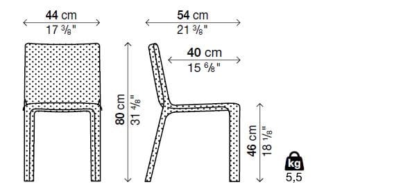 Кожаный мягкий стул Kristalia Joko ARCH-00016340 - Вид №2