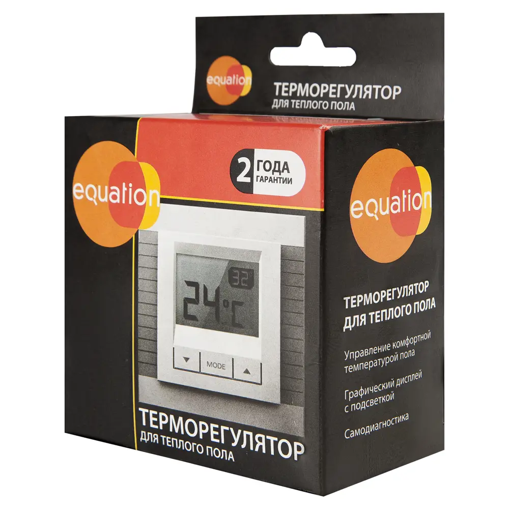 Терморегулятор для теплого пола Equation цифровой, цвет белый STLM-2010608 - Вид №2