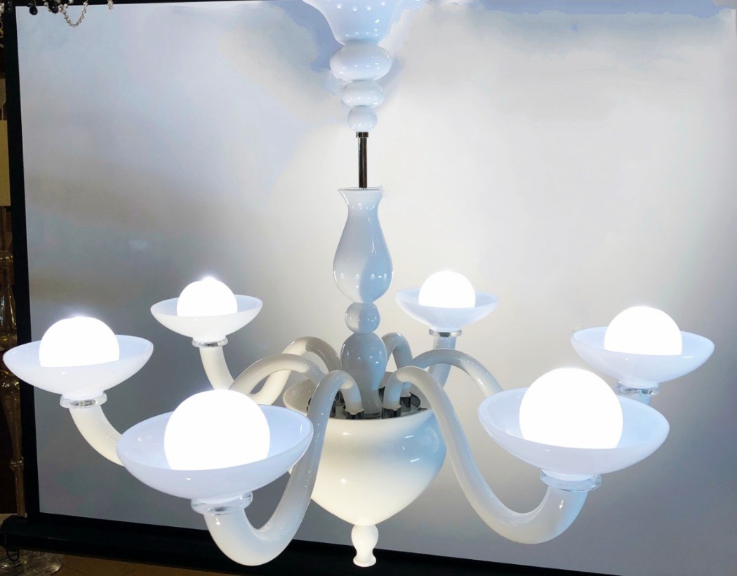 Sylcom 1550/6 K BLS люстра белая 117162 - Вид №1