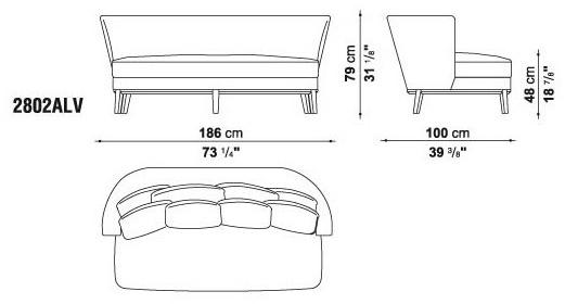 Maxalto 2-местный тканевый диван Febo sun-id-1381423 - Вид №3