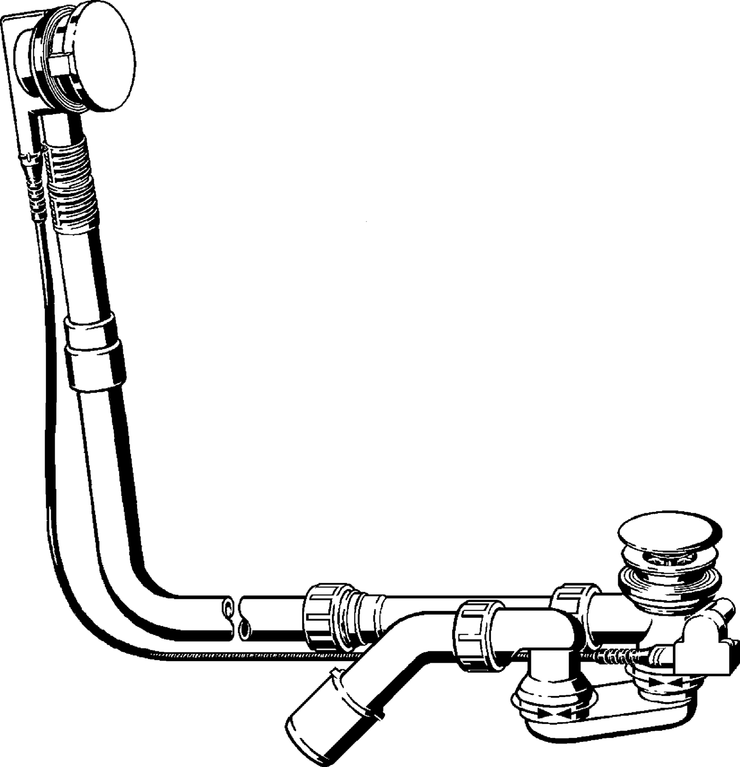 Канализационная арматура  Сифоны для ванн и душевых поддонов  Сифоны для ванн  Не содержит/в комплект не входит: VIEGA 688 554 1) Модель 6167.12 Santreyd  - Вид №1