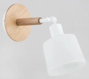 Спот настенный со стеклянным плафоном белый Bushwick 27000 ALFA BUSHWICK 00-3949010 Белый;под дерево