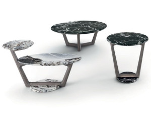 Круглый мраморный журнальный столик
