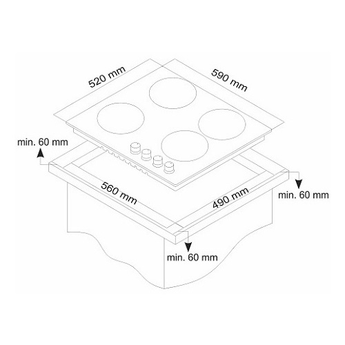 1266105 Индукционная варочная поверхность Simfer H60I19B021 STDN-0006085 - Вид №7