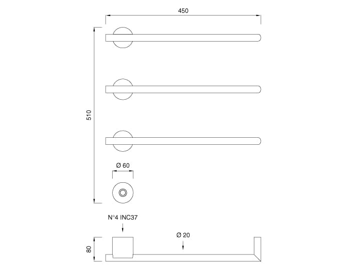 Настенный электрический модульный полотенцесушитель из нержавеющей стали CEADESIGN баланс ARCH-00006664 - Вид №2
